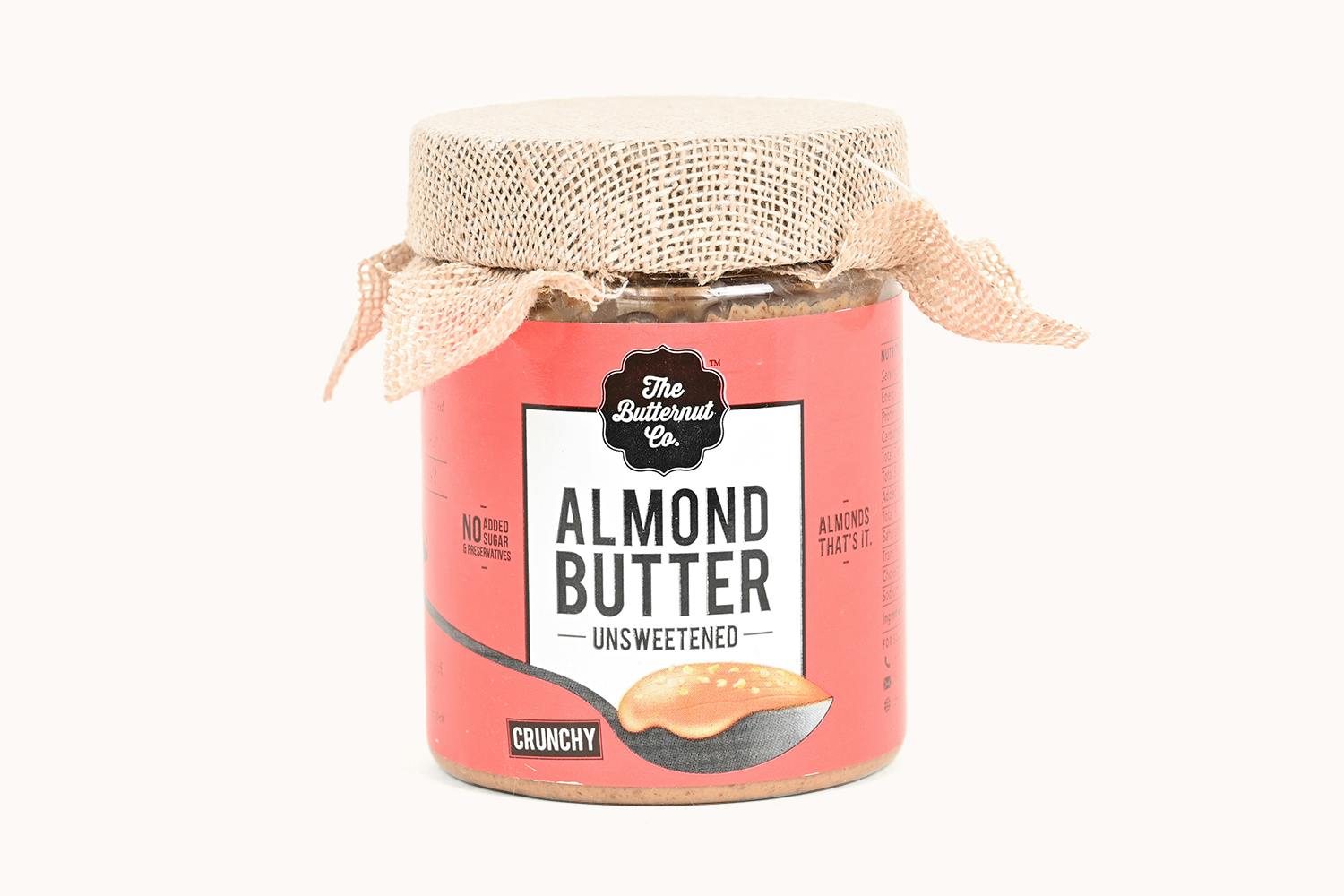 The Butternut Co. Unsweetened Almond Butter - Crunchy