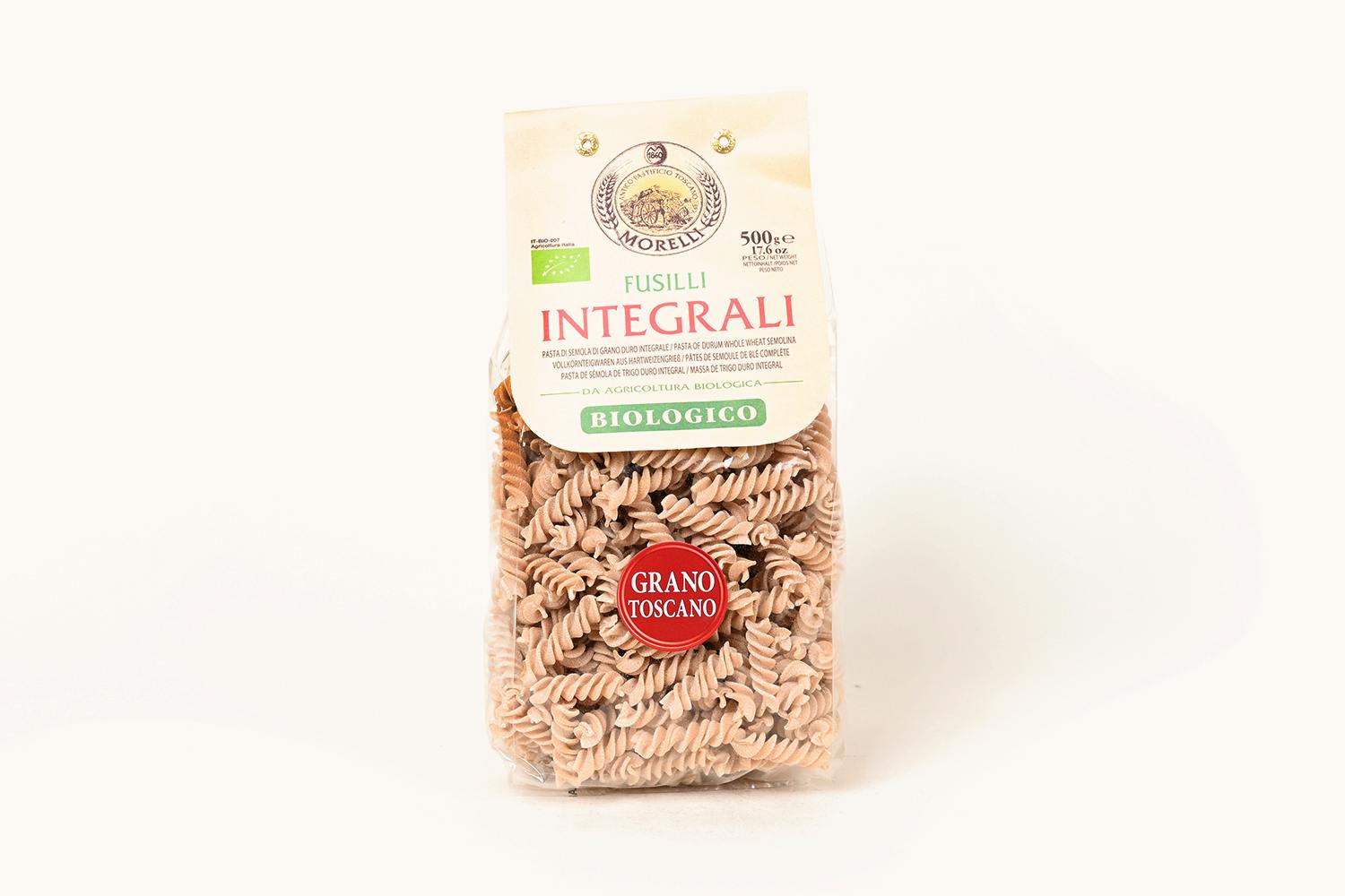 Morelli Organic Whole Wheat Fusilli Integrali Pasta