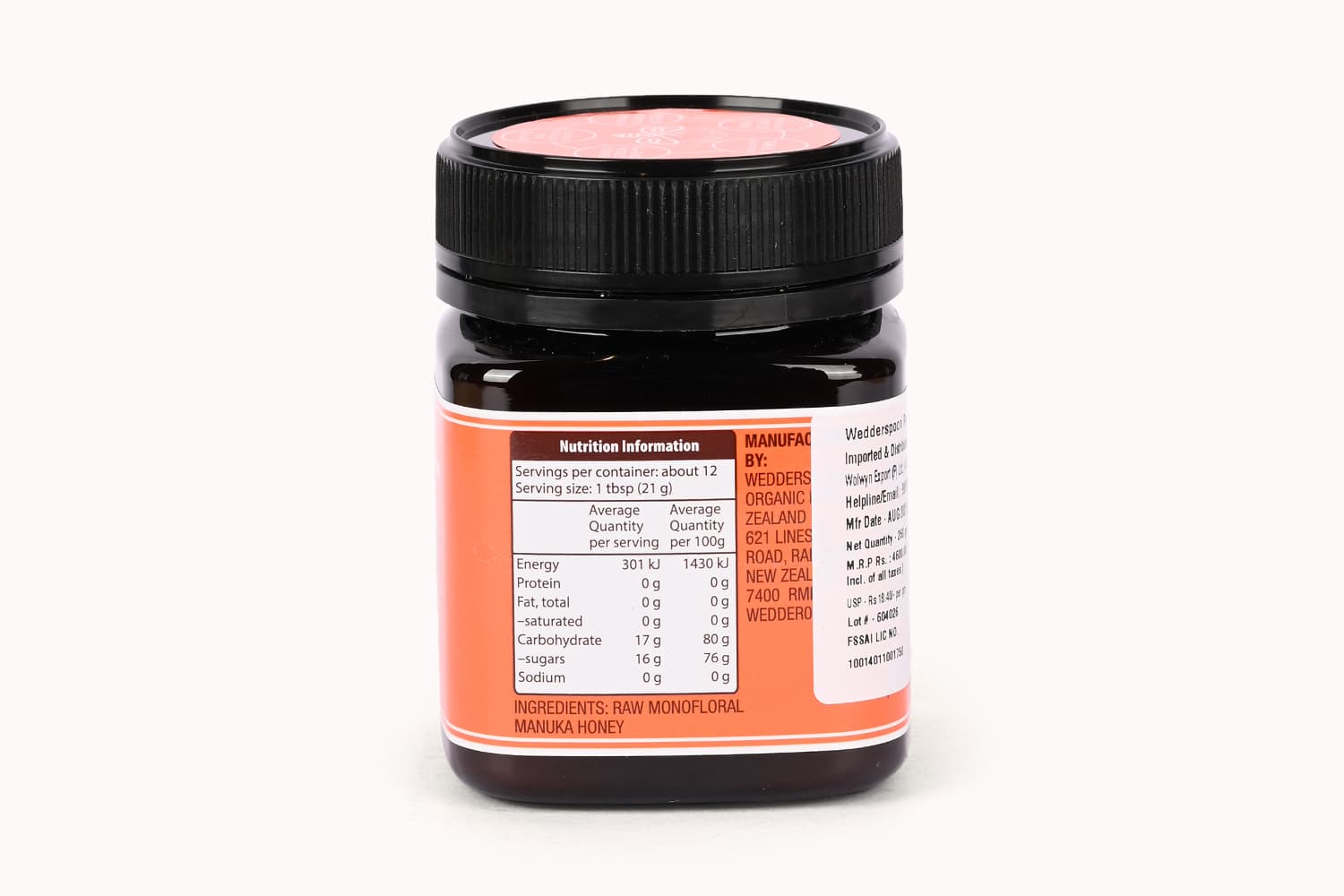 Wedderspoon Raw Manuka Honey KFactor - 16+ Wedderspoon Raw Manuka Honey KFactor - 16+